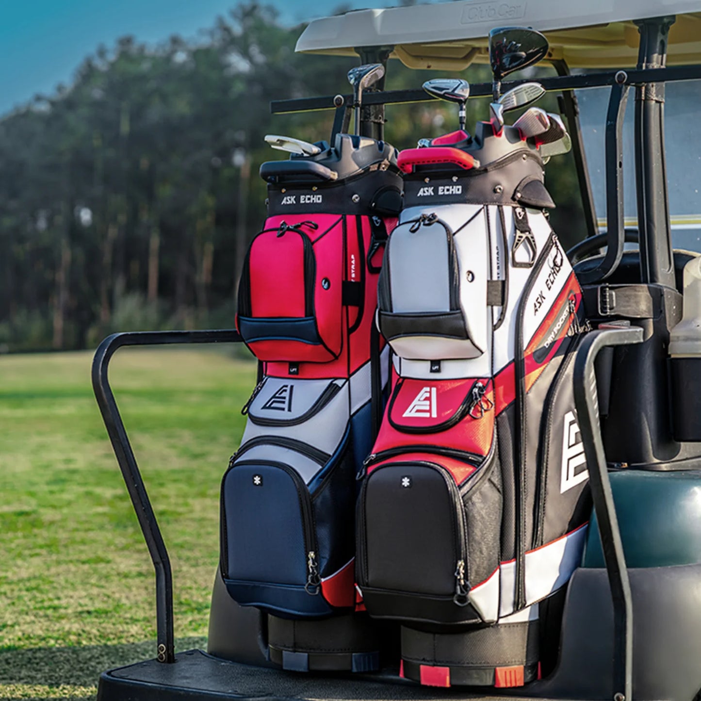 Ask Echo 2024 T-LOCK 14 Way Organizer Dividers Golf Quiet Cart Bag / Toasted Almond