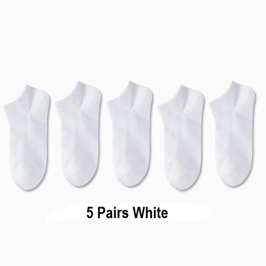 5/10/20/30 Pairs Women/Men Boat Socks Invisible Low Cut Silicone Summer No-Show Ankle Socks Solid Color Casual Breathable